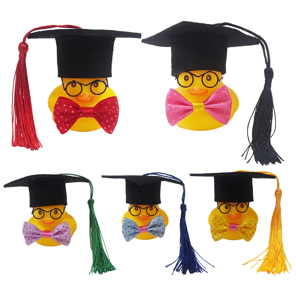Graduation Duck with Cap Glasses Tassel Car Dashboard Decoration