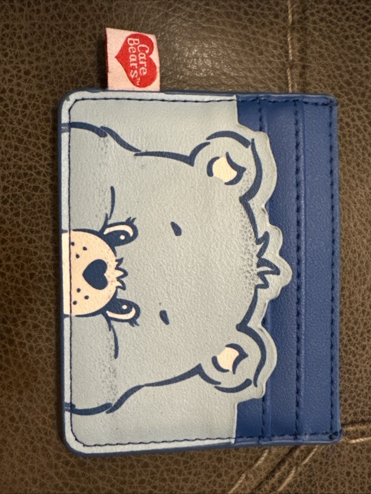 LOUNGEFLY Care Bears ID Card Holder Wallet - Grumpy Bear RARE