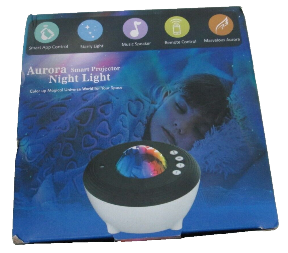 Aurora Smart Projector Night Light And Sound Machine App Control NEW NIB