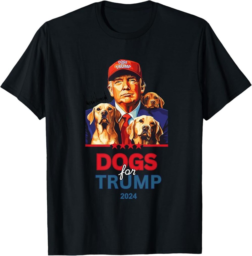 Dogs for Trump 2024 Funny Trump Official Merch T-Shirt, Unisex Tees