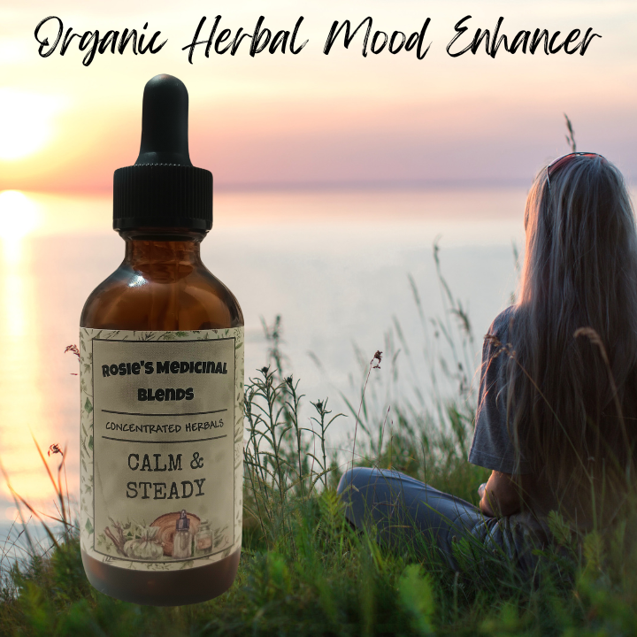 Calm & Steady | Stress Release | Anti- Anxiety | Organic Herbal Extract Tincture
