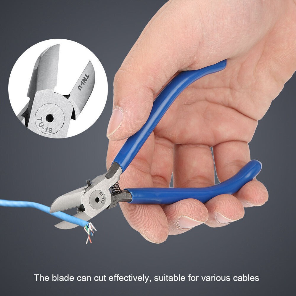 5-Inch Electronic Diagonal Pliers Cable Side Cutting Nippers Wire Cutter Tool TU-18