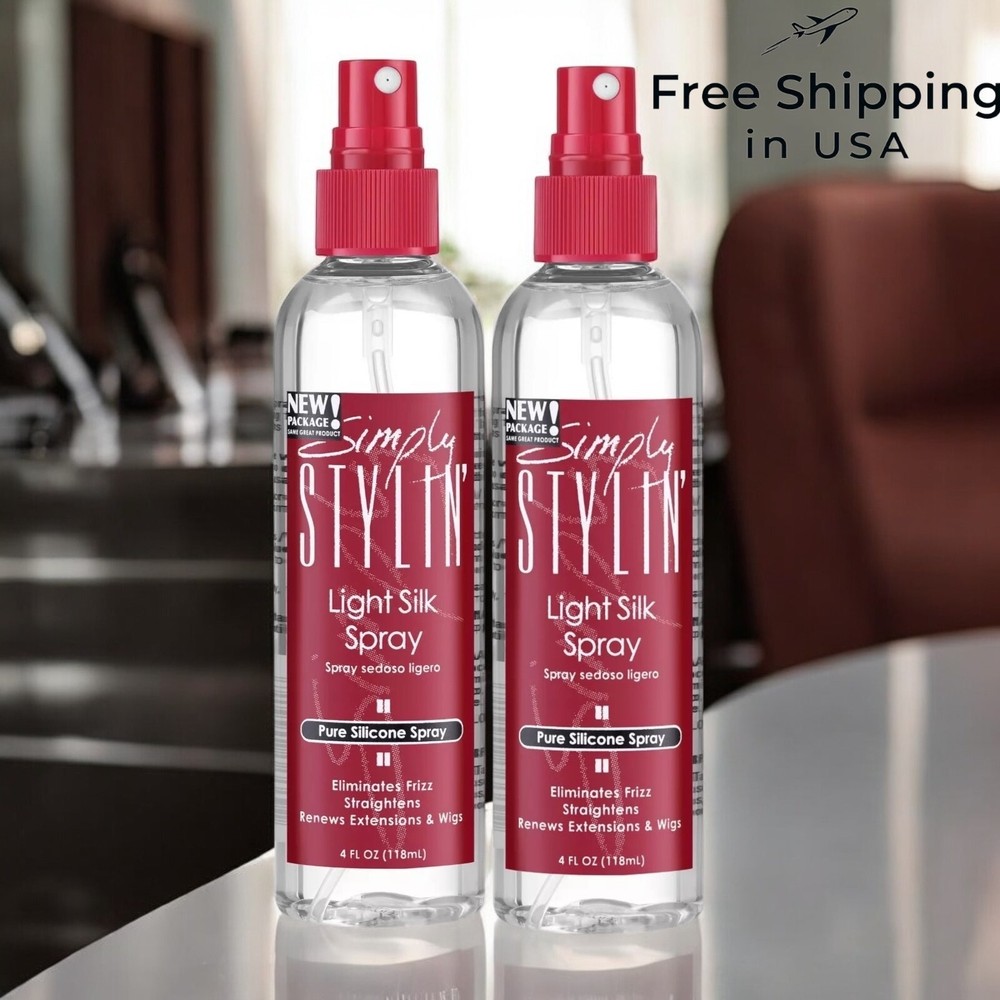 Simply Stylin Light Silk Spray Anti Frizz Straightener 2 Pack