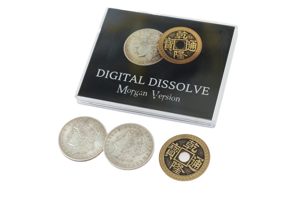 Digital Dissolve (Morgan Version) Dan White Coin Magic Tricks Gimmicks Illusions