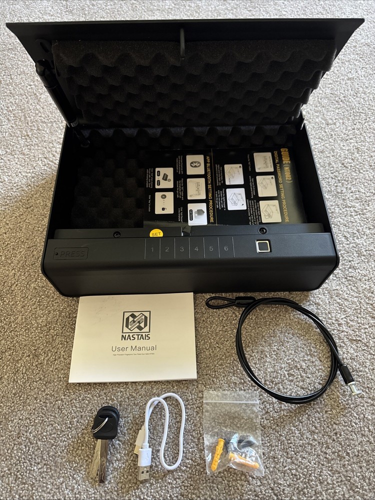 Biometric Fingerprint Gun Safe Pistol Safe 4 Ways Passcode Key App Unlock-image