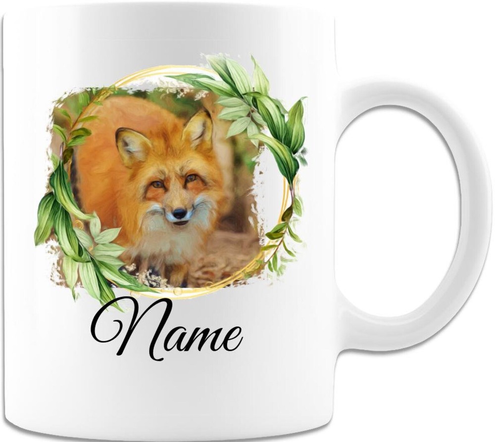 Fox Mug With Name Fox Coffee Mug Personalized Fox Coffee Cup For Women Fox Lover