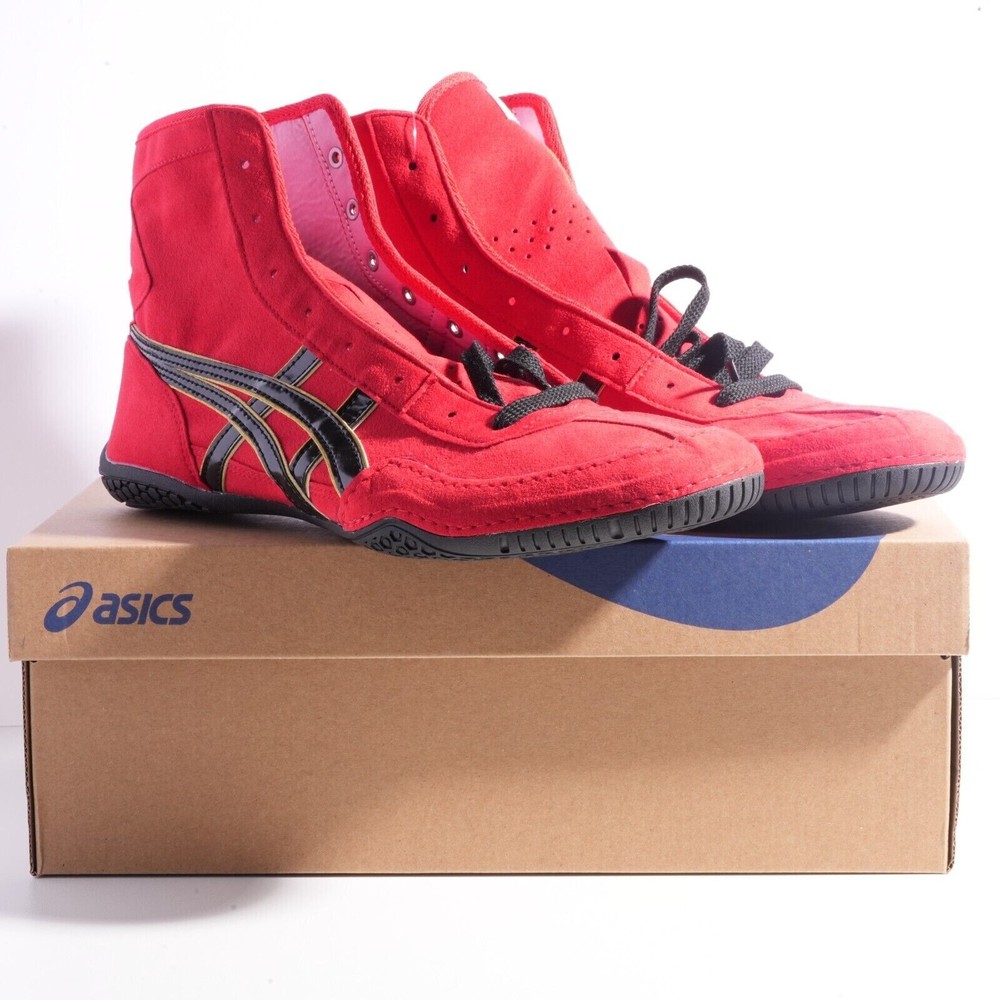 ASICS Wrestling Shoes EX-EO / Red/Gold/Shoelace Black TWR900 successor Japan