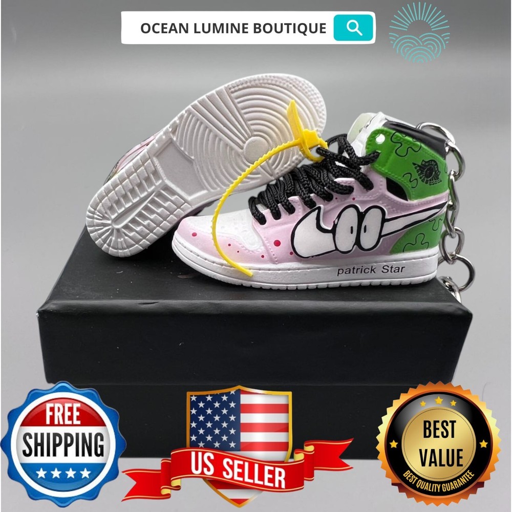 Air Jordan 3D Mini Sneaker Keychain, Basketball Sneaker Collectible, Box Options