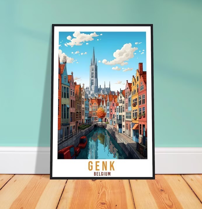Genk Travel Poster Wall Art Genk Belgium Home Décor