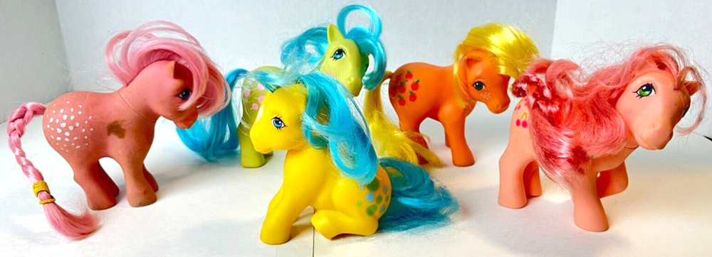5 MLP Sitting Ponies 1980s Vintage My Little Pony Lot Horses Girl Toys Collectible