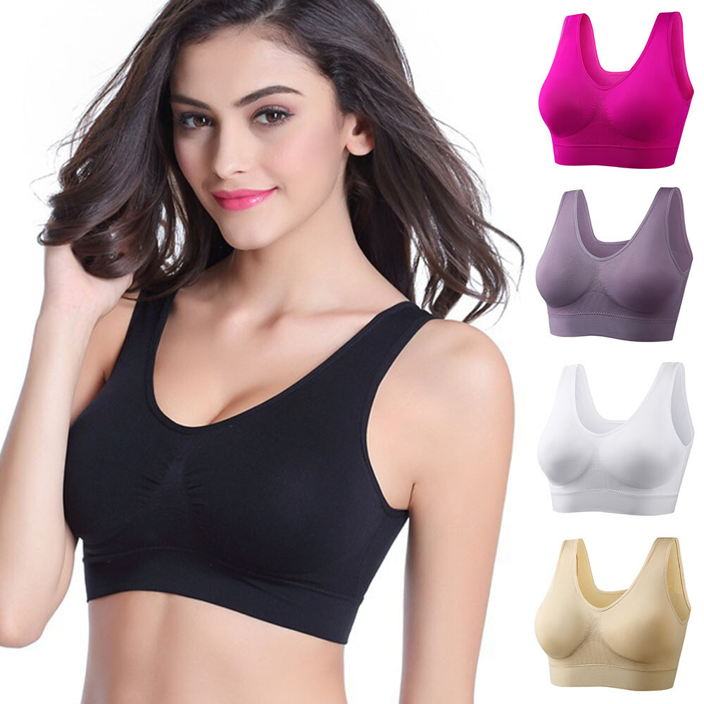 Seamless Comfort Padded Stretch Brassiere Running Vest Gym Workout Underwear DIY