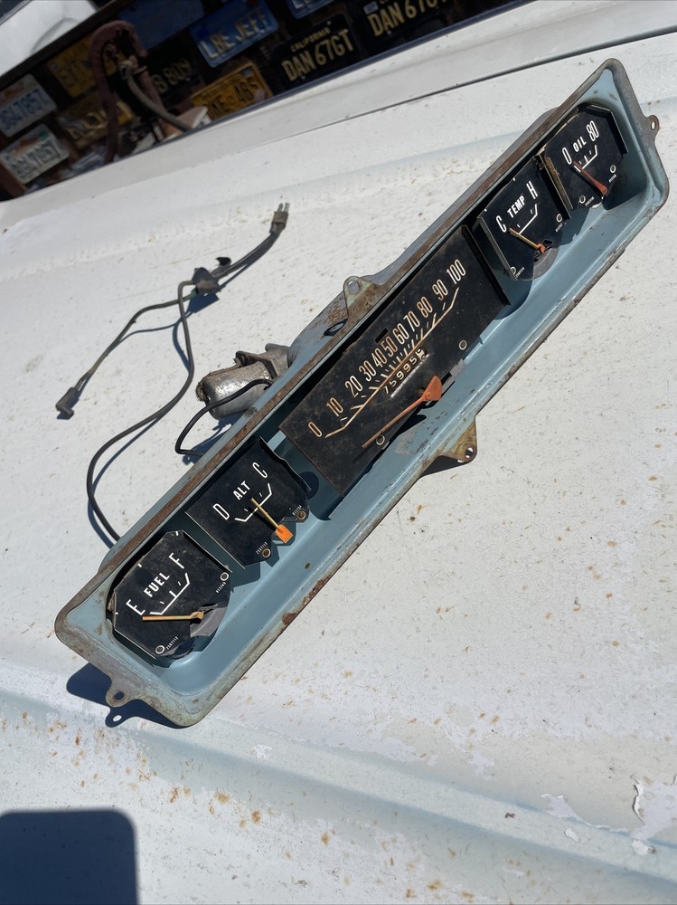 1962-68 Dodge Truck Sweptline Instrument Cluster For Parts