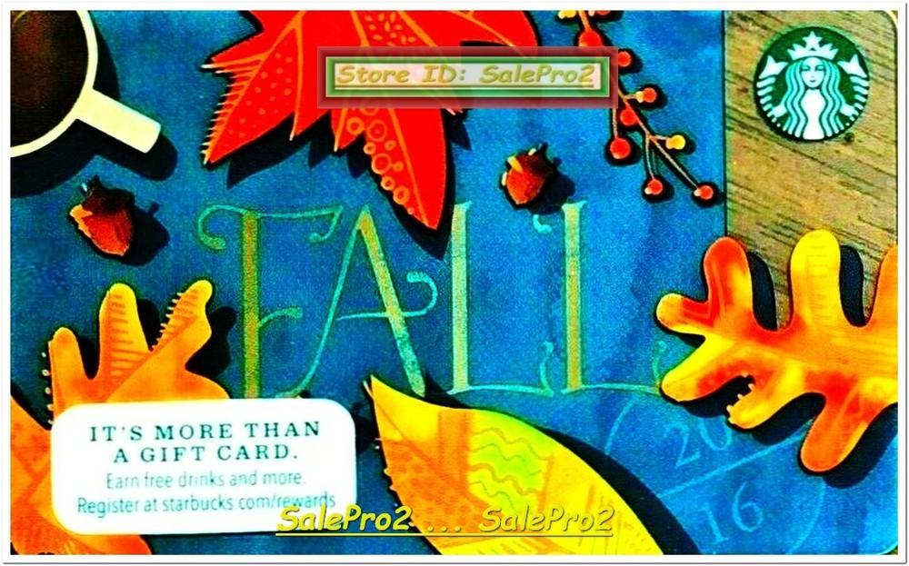 2015 Starbucks Fall Seasonal Collectible Gift Card USA