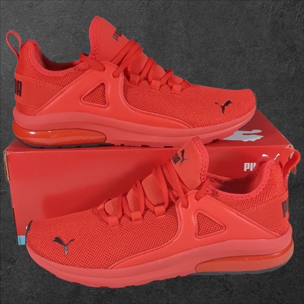Puma Electron 2.0 Red Black Mens Size 11 Mesh Athletic Sneaker 385669 03
