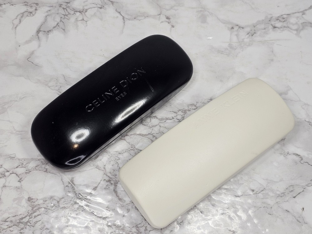 Lot Of 2 Clamshell Hard Cases For Glasses - Anne Klein Celine Dion, Glasses Case