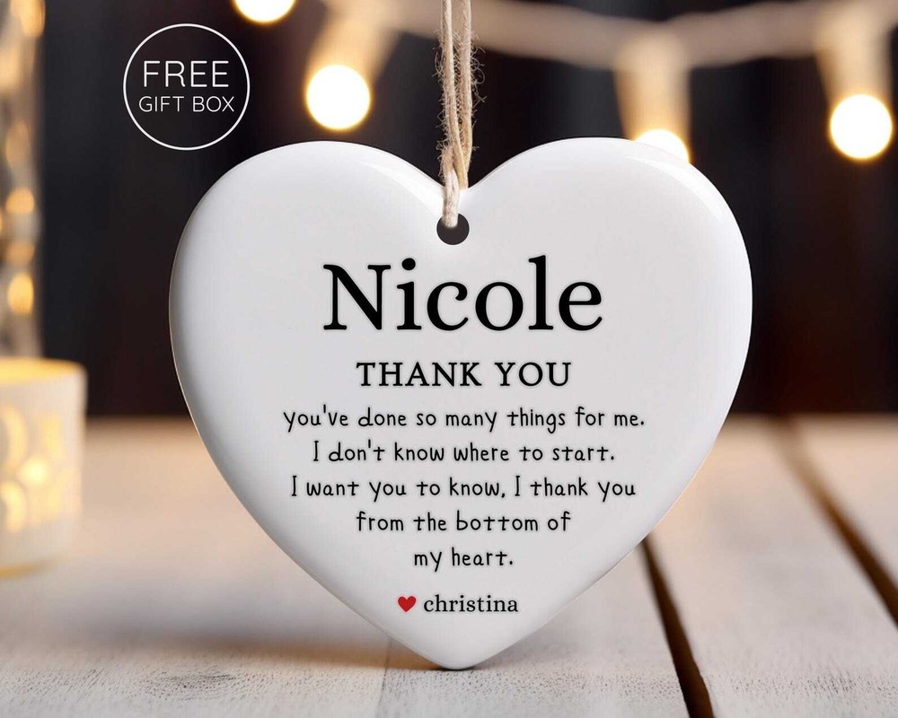 Personalized 2024 Thank You Christmas Ornament Keepsake Gift