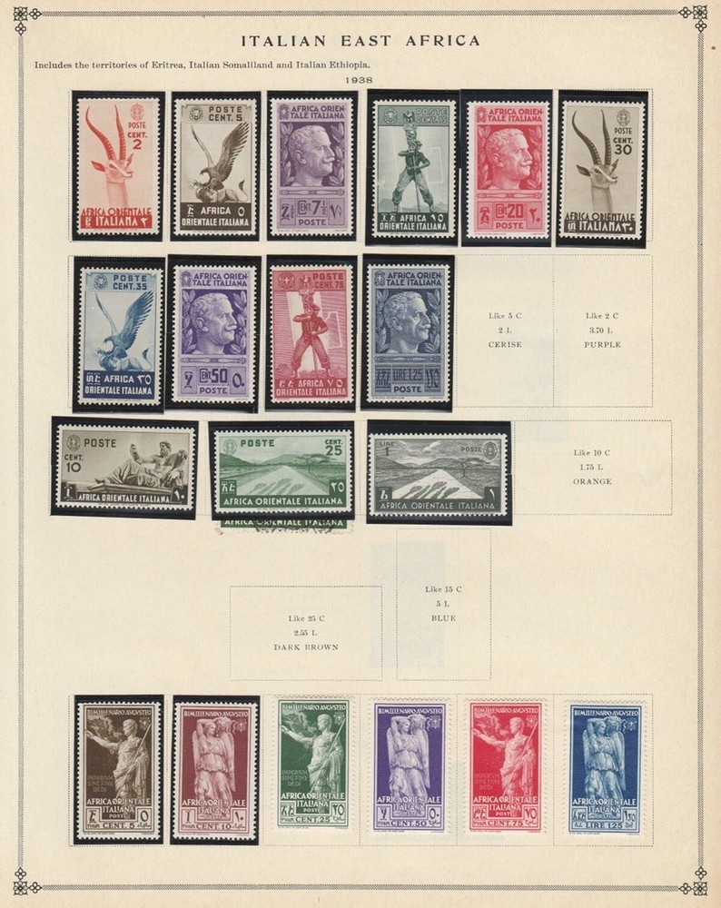 Kenr2: Italian Colonies from 18 Vol Scott International Collection