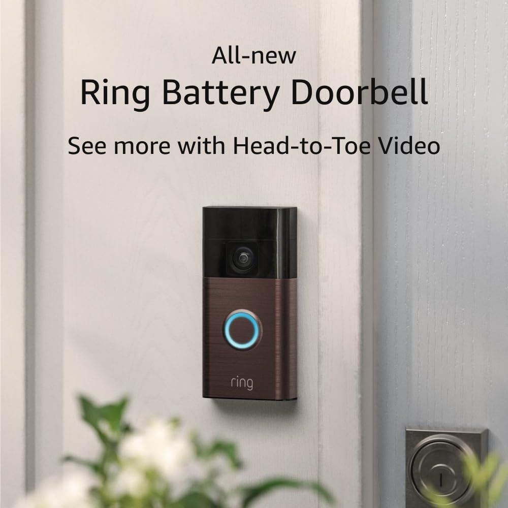 All-New Ring Battery Doorbell with HD Video Live View and Two-Way Talk