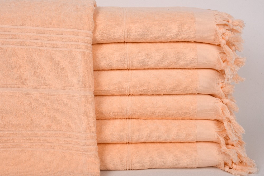 Turkish Towel Beach, Coral Towel, 36x71 Inches, Striped,Terry Towel