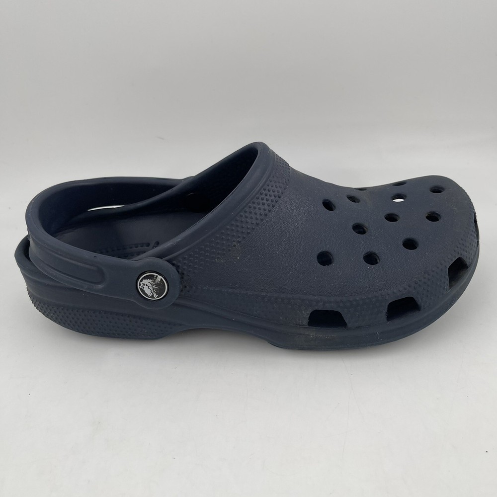 Crocs Unisex Adults Classic Navy Blue Comfort Slip-On Clogs Mules - M/6; W/8