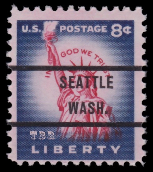 1041 Statue of Liberty 8c SEATTLE WA. Bureau Precancel Issue 76 MNH - Buy Now-image
