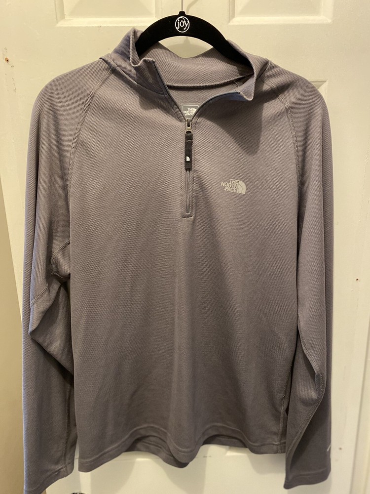 North Face Flight Vapor Wick Quarter-Zip Pullover Men's Small Gray