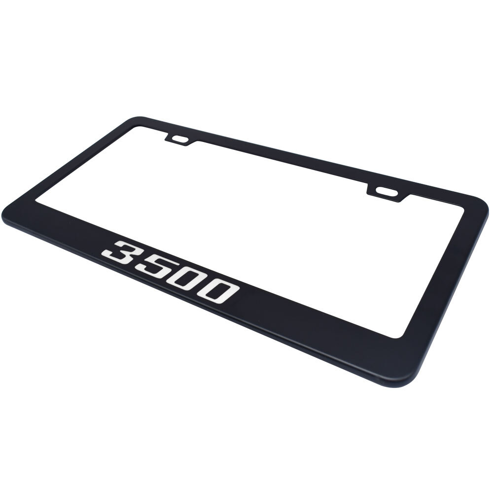 Metal White Letter License Plate Tag Frame Cover For Chevy Silverado 3500 HD