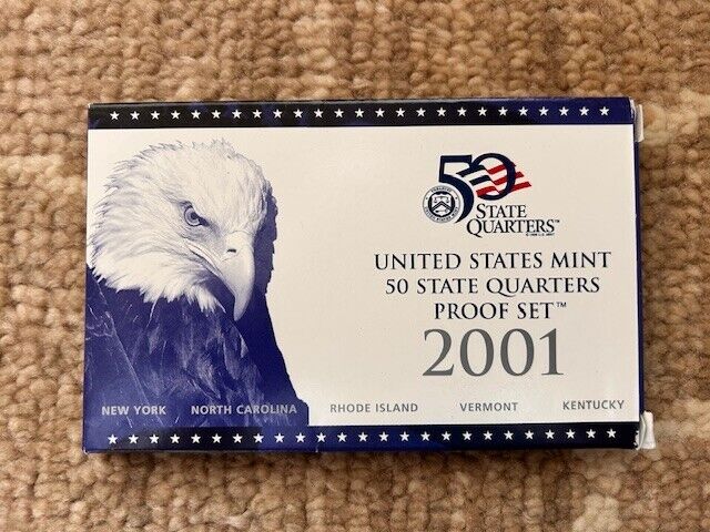 U.S. Mint 2001 50 STATE QUARTERS PROOF SET with COA