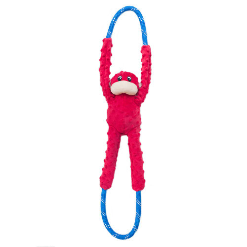 ZippyPaws RopeTugz Dog Toy  Monkey, Red, 1 Each/Large
