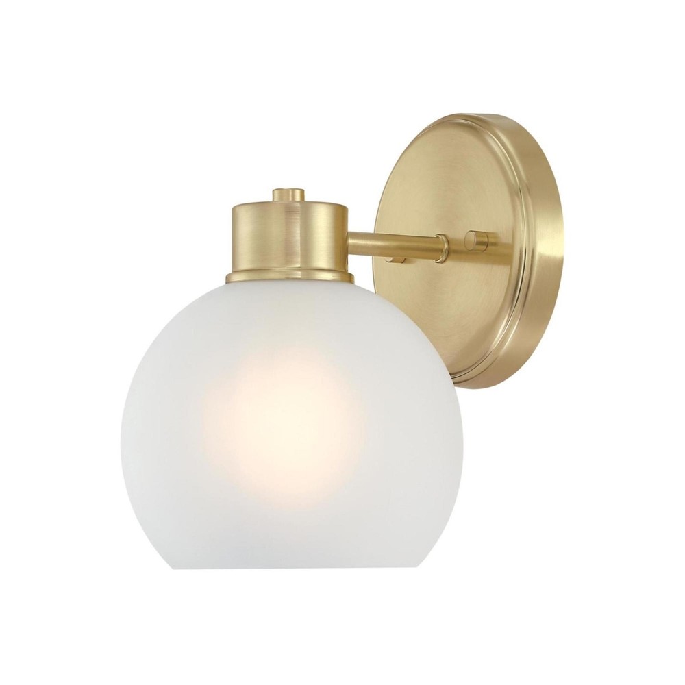 Westinghouse Dorney 9 Inch Champagne Brass Bathroom Sconce Light Fixture