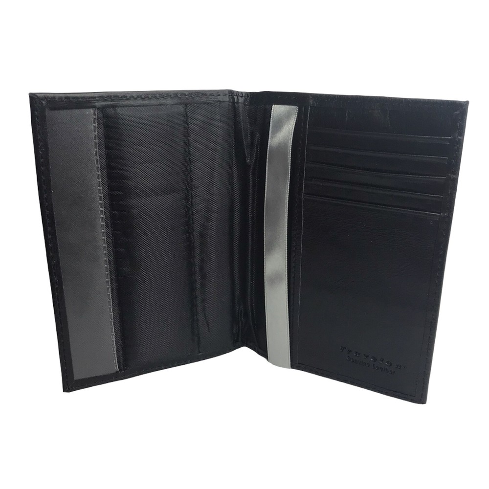 RFID-Blocking Black Leather Travelon Credit Card Holder 5.5x4 Inches-image