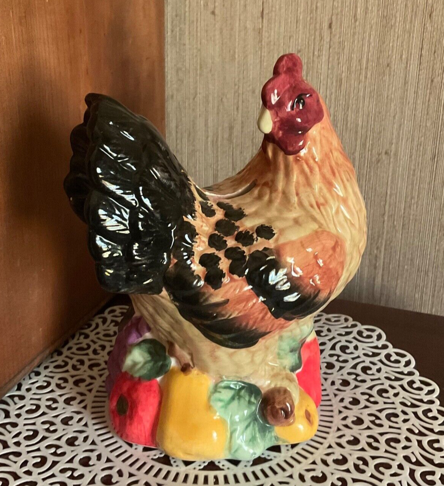 Coin Bank Ceramic Rooster Colorful piggy bank
