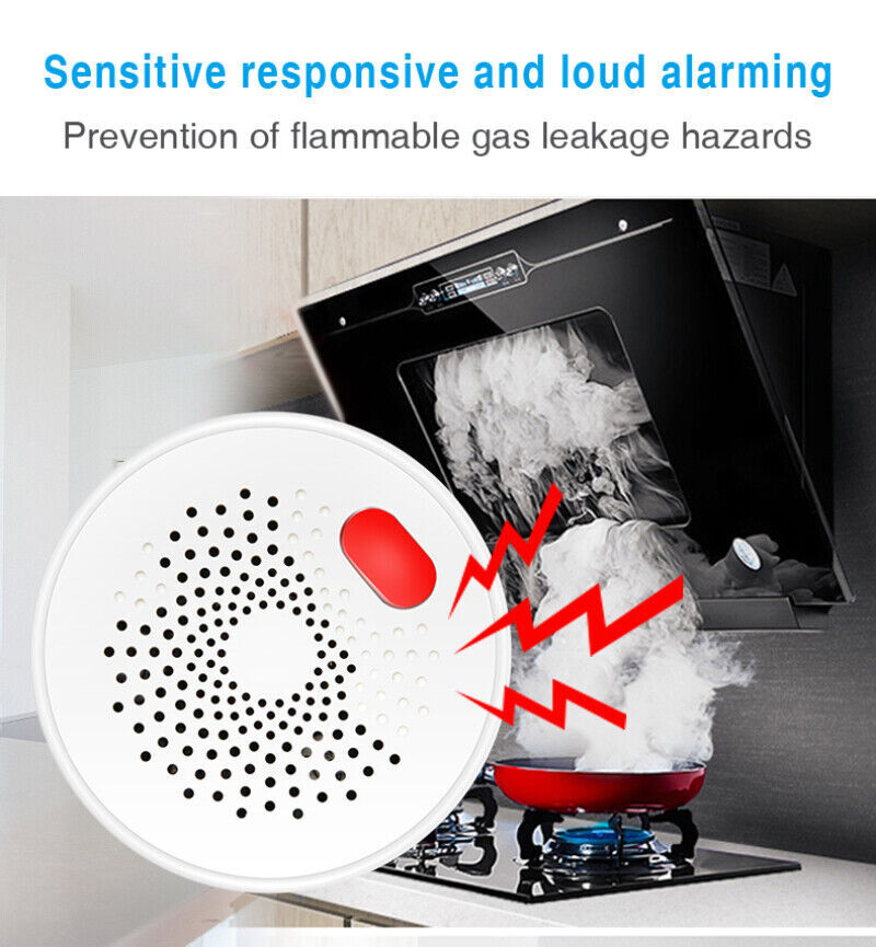 Tuya WiFi Smart Gas Alarm Detector Wireless LPG GAS Leak Sensor APP Control