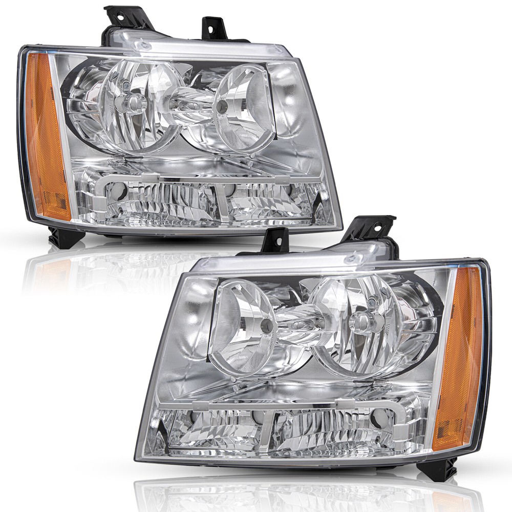 For 2007-2013 Chevy Avalanche Tahoe Suburban Headlights Headlamp Left & Right