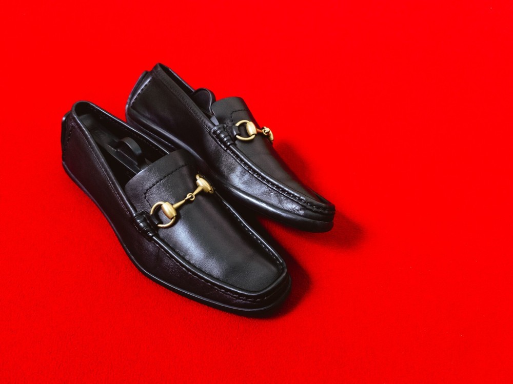 GUCCI Womens Black Leather Horsebit Loafers EU 36.5 UK 4 US 4.5 Slip On Shoes