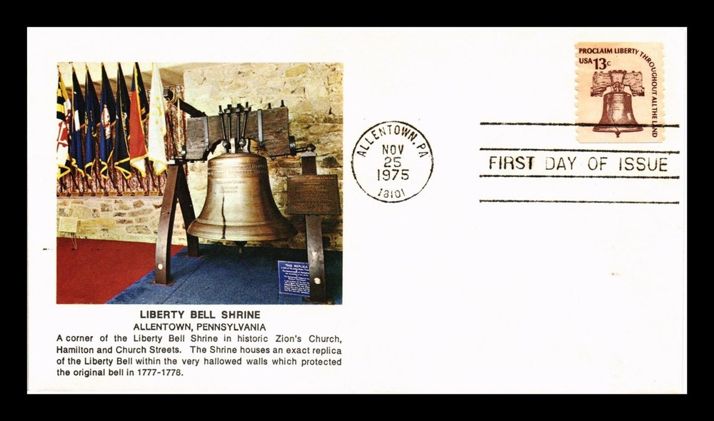 DR JIM STAMPS US COVER LIBERTY BELL 13C AMERICANA FDC ALLENTOWN PENNSYLVANIA