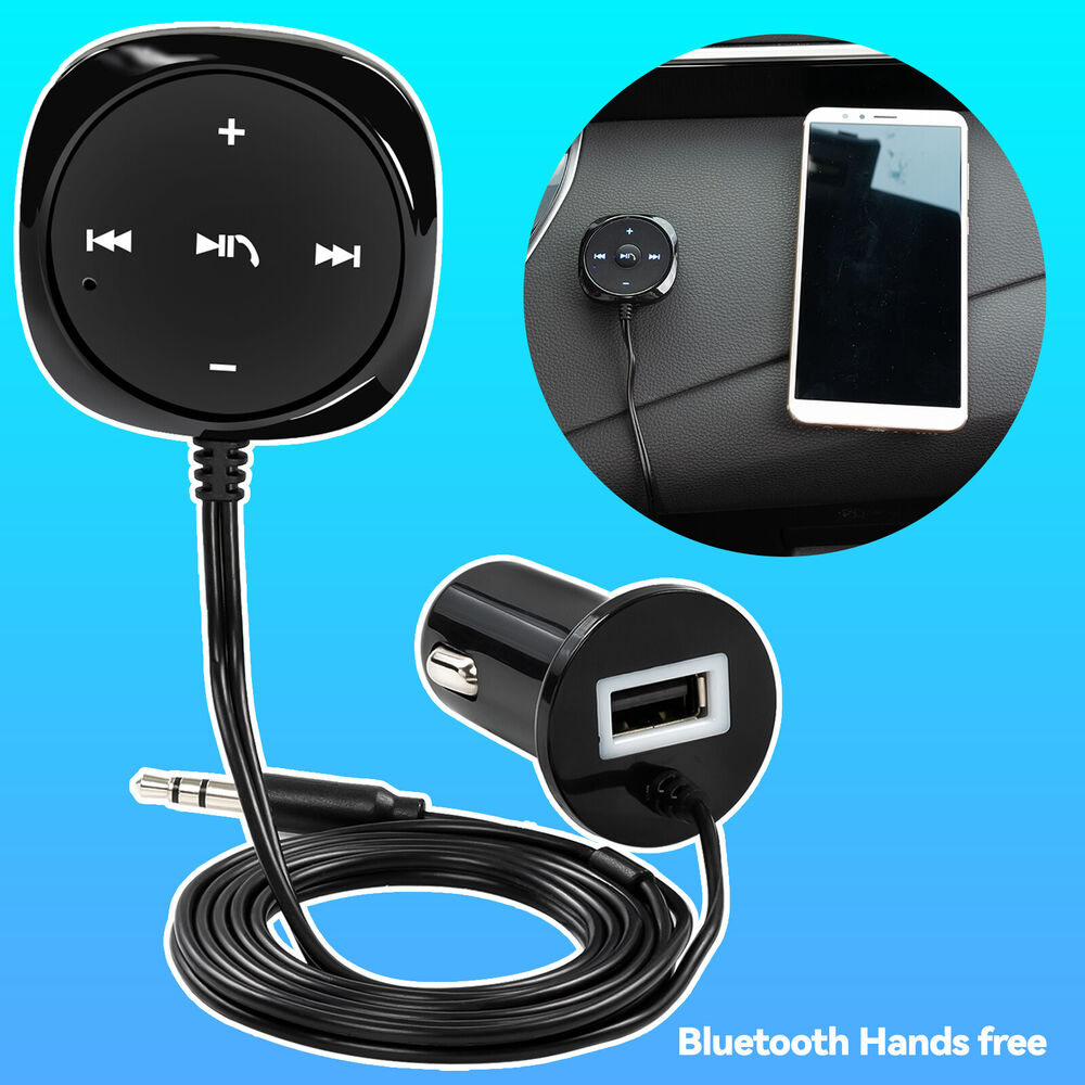 Bluetooth Receiver BT to Aux Adapter Car Audio Kit with 3.5mm Dongle USB.Charger