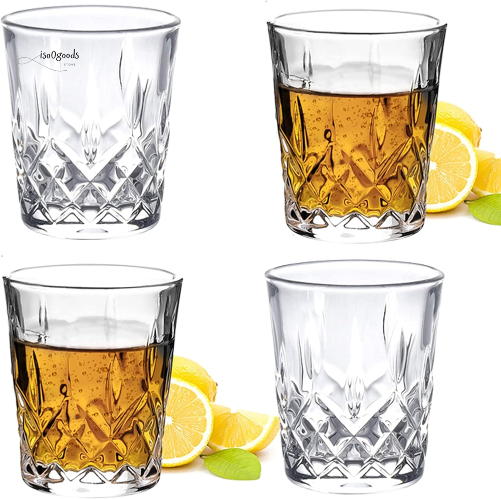 1.7 OZ Tequila Shot Glasses Heavy Base Shot Glass, Crystal Cordial Glasses (4)