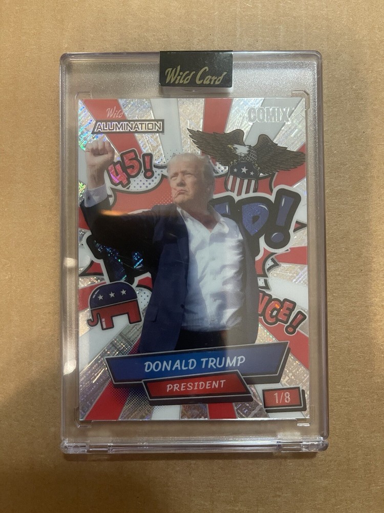 Donald Trump, 2024 Wild Card, Inc Alumination Comix, Trump! 45! 1/8 Blood Face