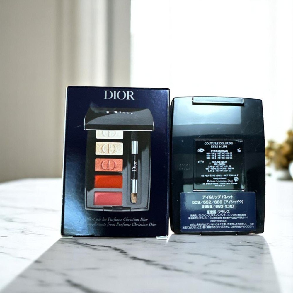 Dior Mini Eyeshadow and Lip Palette Compact in Travel-Friendly Size