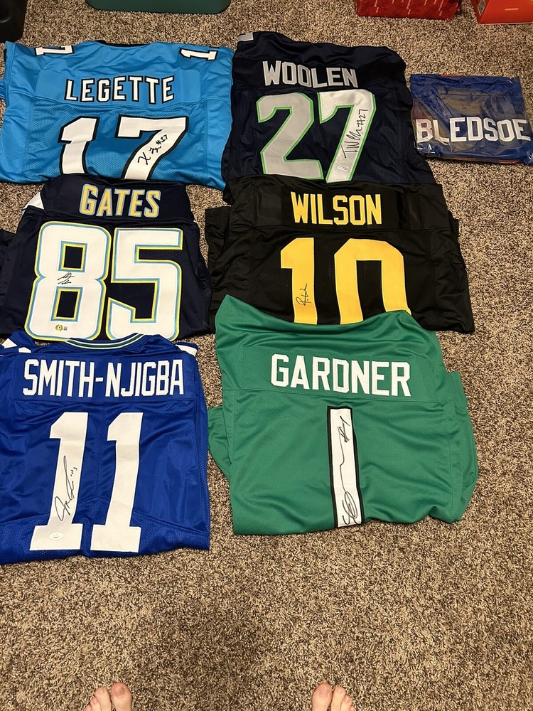 nfl signed jersey lot football