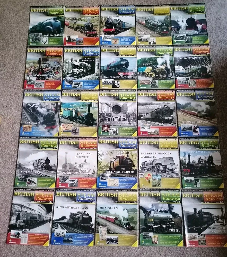 British Steam Railways Magazines DeAgostini Bundle x25 ( 1 - 26 ) without Nr. 25