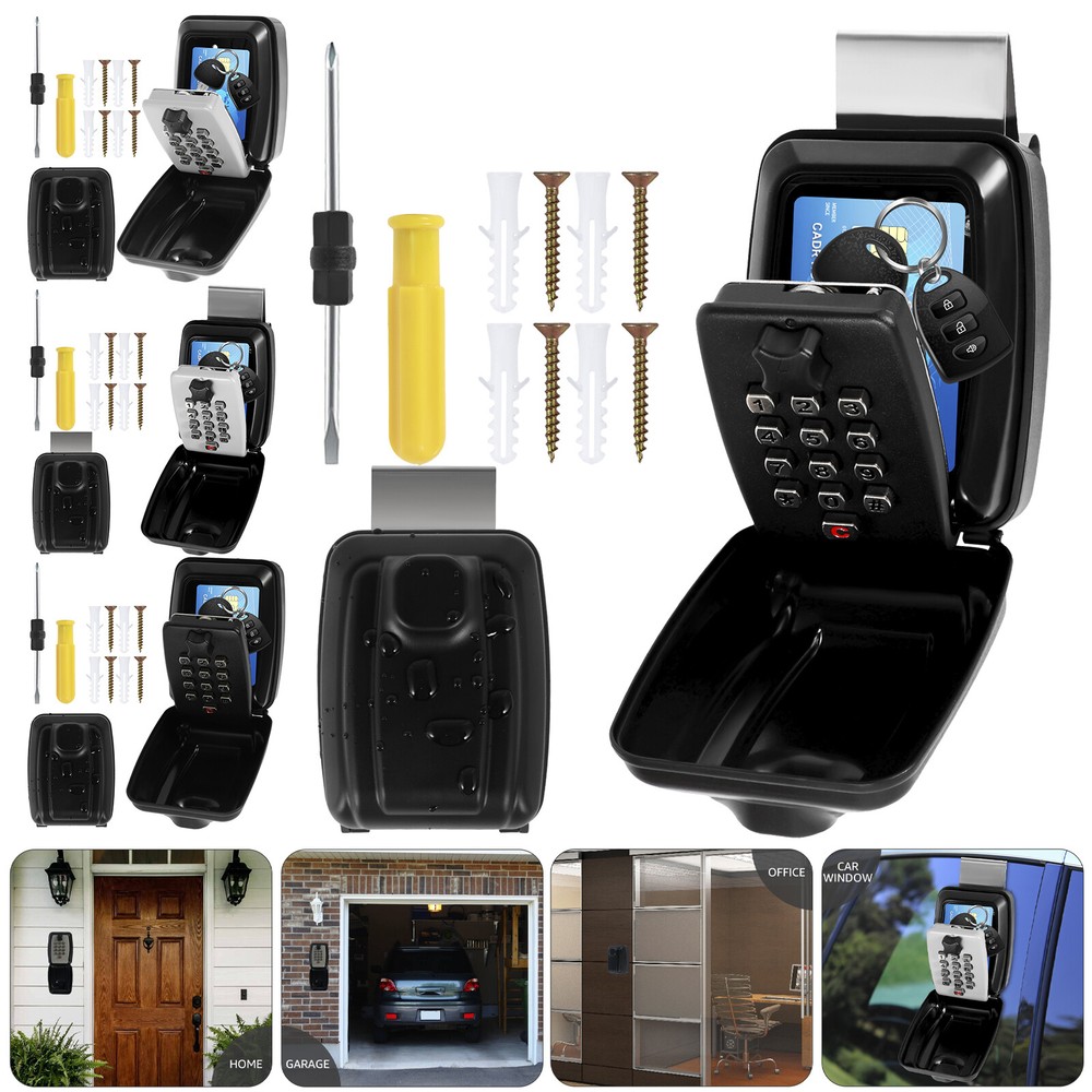 Waterproof 12-Digit Combination Metal Key Safe Lock Box-image