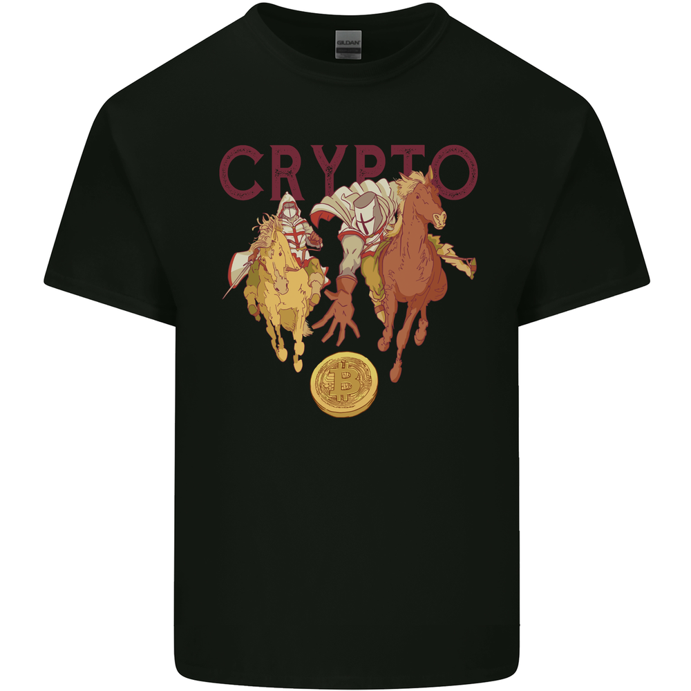 Crypto Crusader Bitcoin Cryptocurrency Mens Cotton T-Shirt Tee Top-image