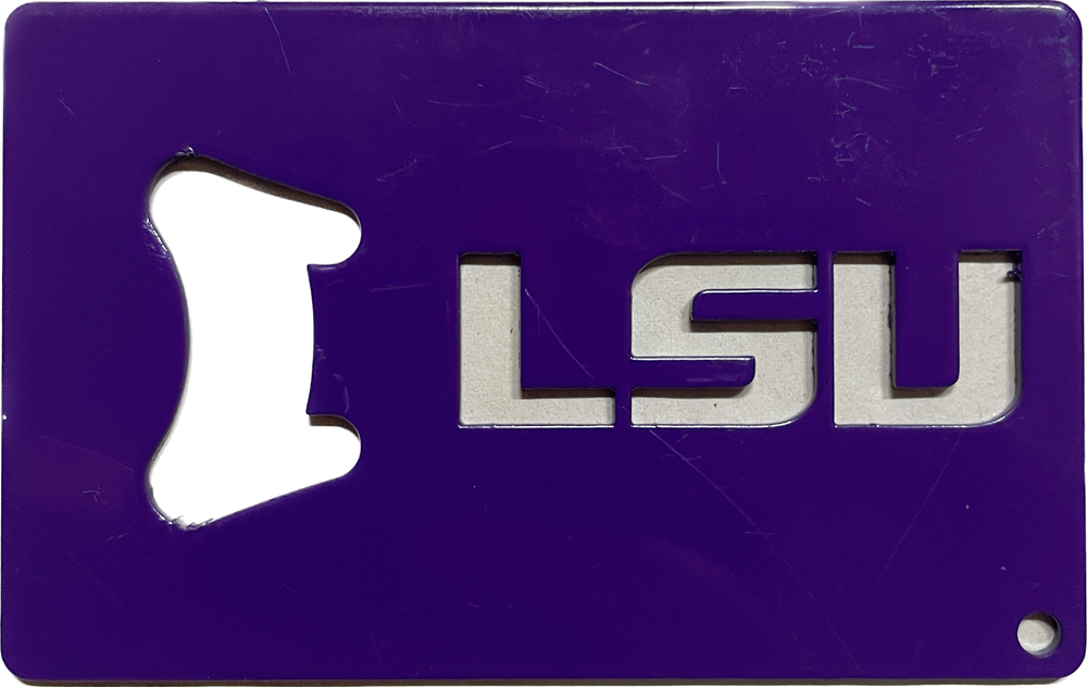 NCAA Metal Bottle Opener Wallet for LSU OSU OU A&M Ohio State Razorbacks Fans-image