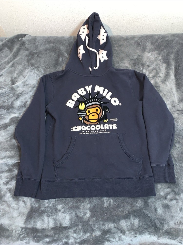 Baby Milo Pullover Hoodie Men’s Sz Medium Blue