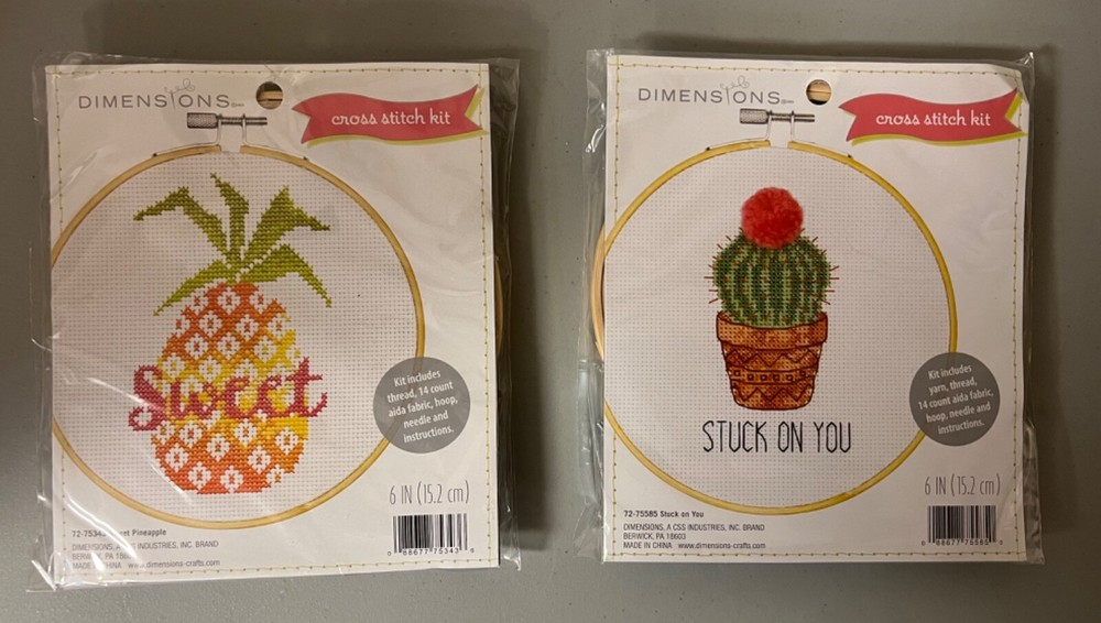 2 Dimensions Cross Stitch Kits Pineapple Cactus 6