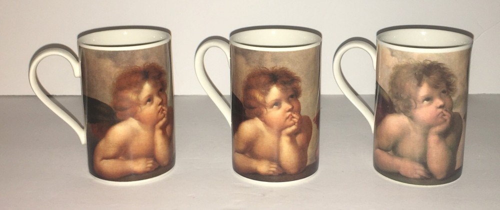 Dunoon Mugs Scotland Raffaello Cherubini Design Imports Stoneware Set of 3