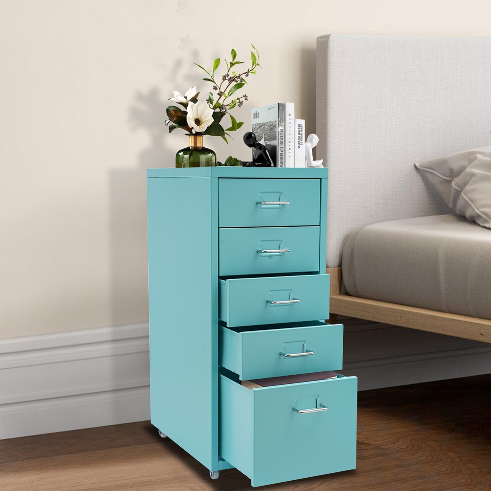 Metal File Storage Cabinet Storage Cabinet 5-Drawer Storage Cabinet with Wheels