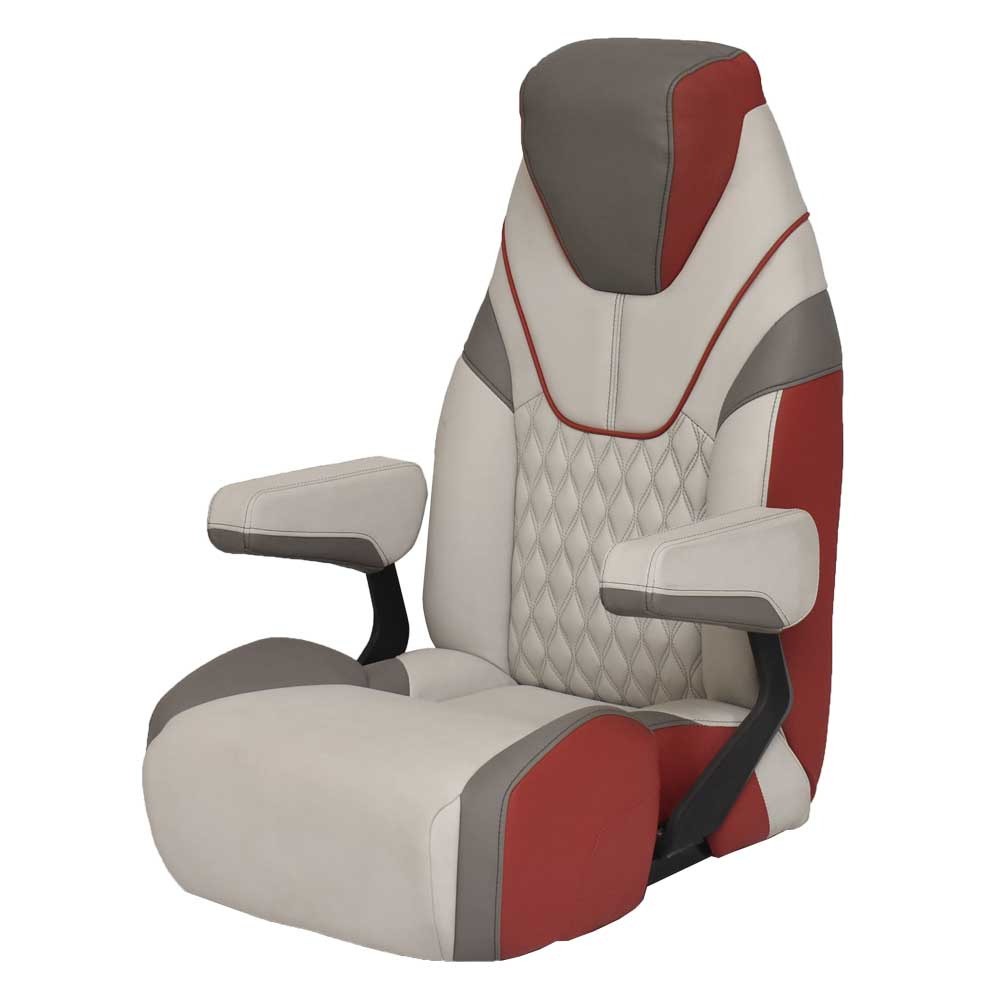 Wieland Motion Boat Seat Reclining Bolster in Infinity Gray Red 126881